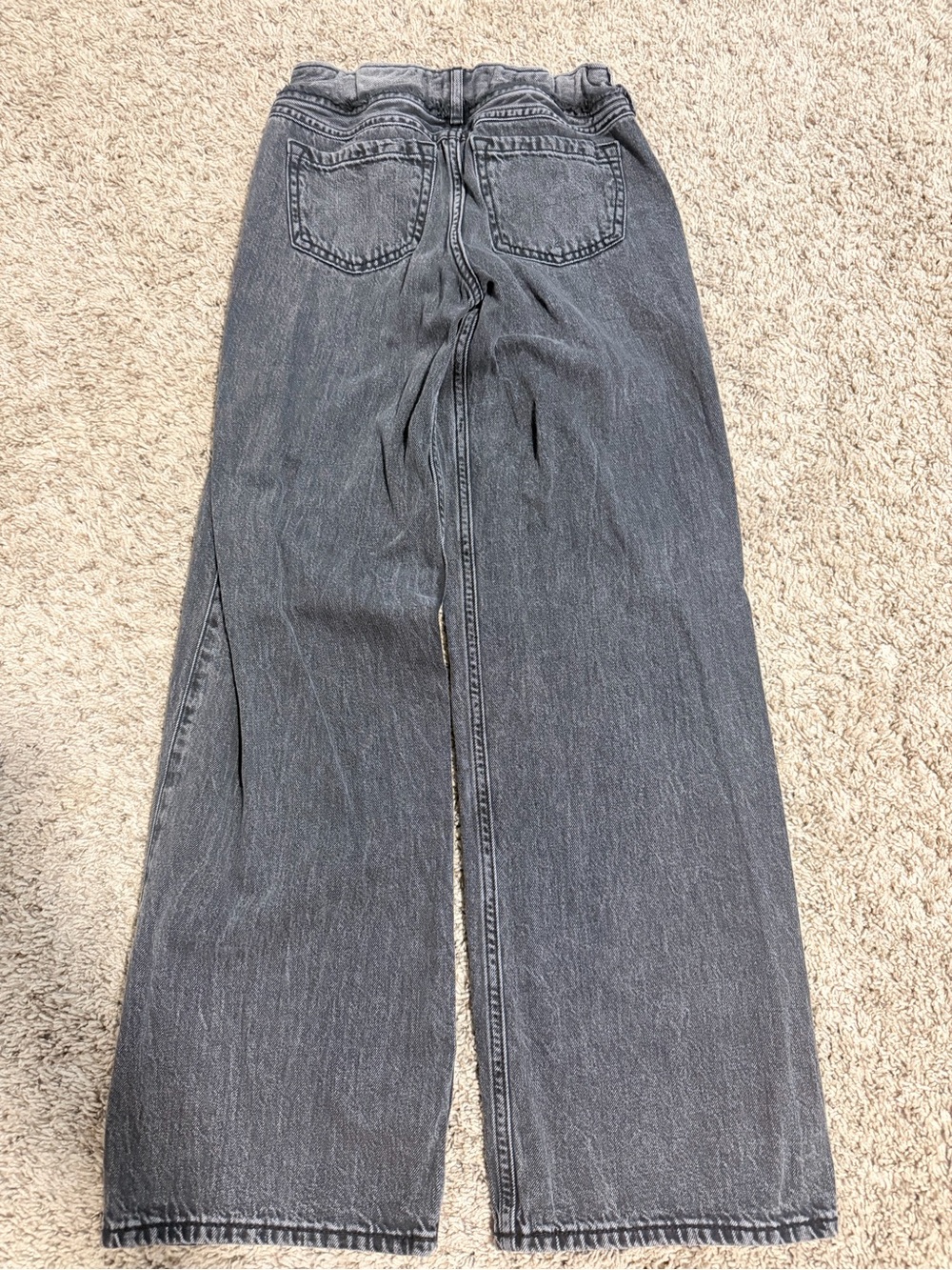 abercrombie kids Gray Low Rise Baggy Jeans - Distressed Waist - Picture 4 of 4
